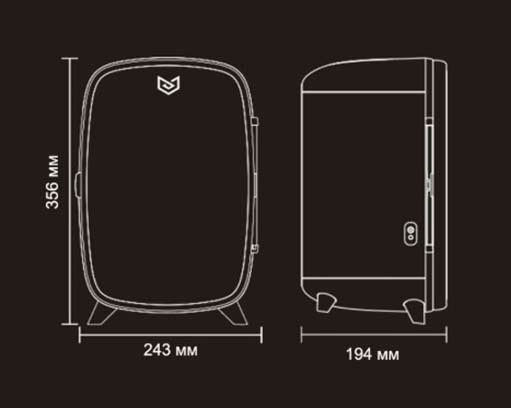 Изображение товара Холодильник для косметики Meyvel MB-06C1W