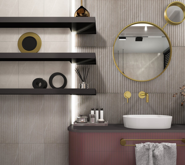 Изображение товара Плитка Керамин Eurotile Kamau Beige Mat рельеф. (600x300)