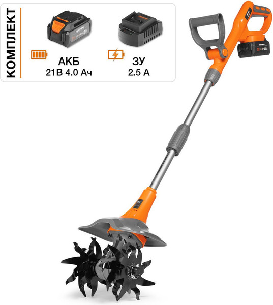 Изображение товара Мотокультиватор аккумуляторный Daewoo Power DAT 2521Li SET