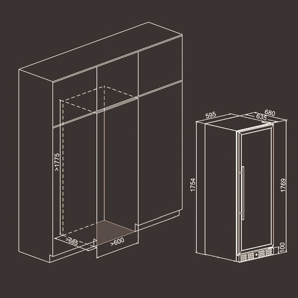 Изображение товара Винный шкаф Meyvel MV160-KST2