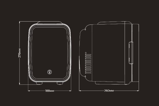 Изображение товара Холодильник для косметики Meyvel MB-04HC2W