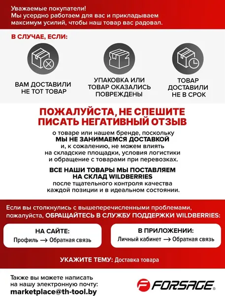 Изображение товара Гаечный ключ Forsage Ratchet Drive / F-75511RD (28695)