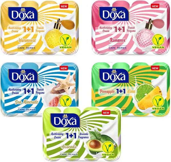 Изображение товара Набор мыла DOXA Moisturizing Cream 1+1 French Perfume Sea Minerals (4x80г)