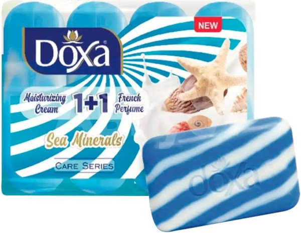 Изображение товара Набор мыла DOXA Moisturizing Cream 1+1 French Perfume Sea Minerals (4x80г)