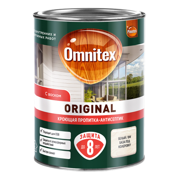 Изображение товара Пропитка для дерева Omnitex Кроющая Original BW (900мл)