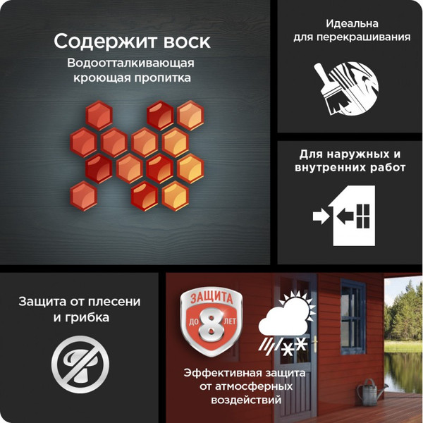 Изображение товара Пропитка для дерева Omnitex Кроющая Original BW (900мл)