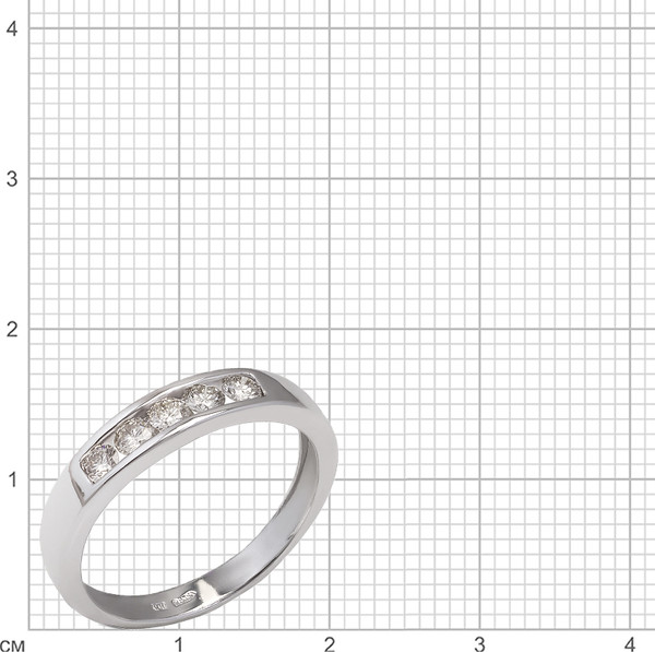 Изображение товара Кольцо из белого золота Кристалл C900700226773 (р.19.5, с бриллиантами)