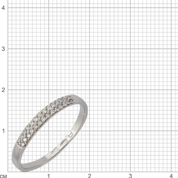 Изображение товара Кольцо из белого золота Кристалл CA36700226773 (р.18, с бриллиантами)