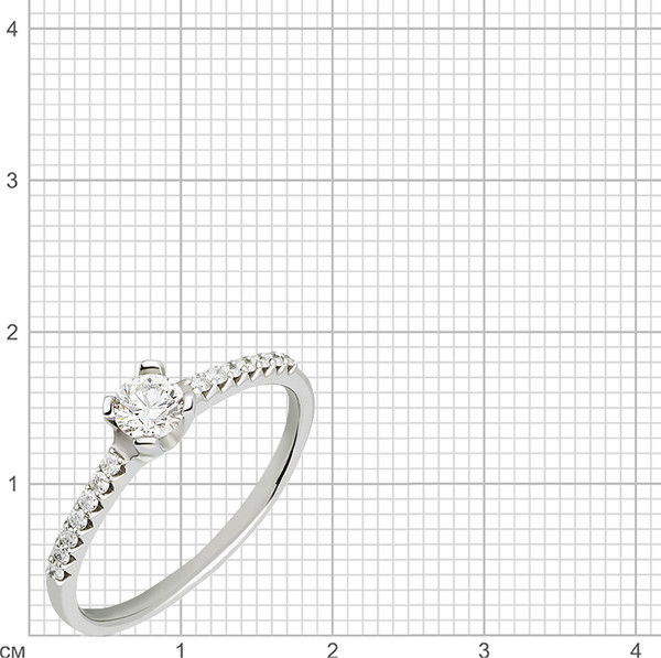 Изображение товара Кольцо из белого золота Кристалл CB11600226773 (р.16, с бриллиантами)