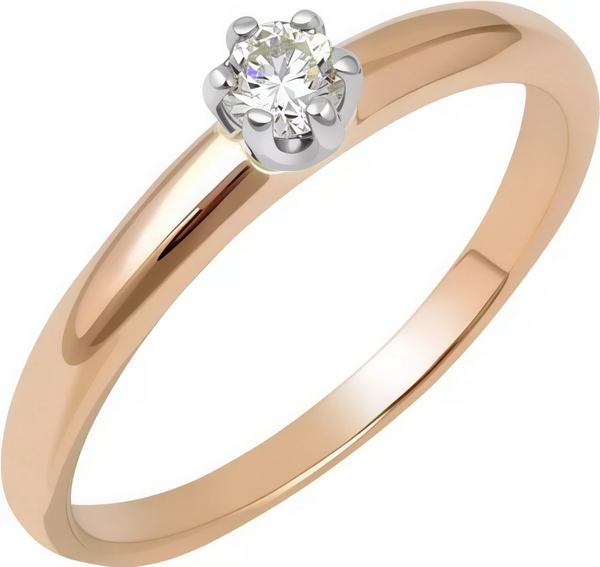 Изображение товара Кольцо из комбинированного золота Кристалл CC72000226773 (р.16.5, с бриллиантом)