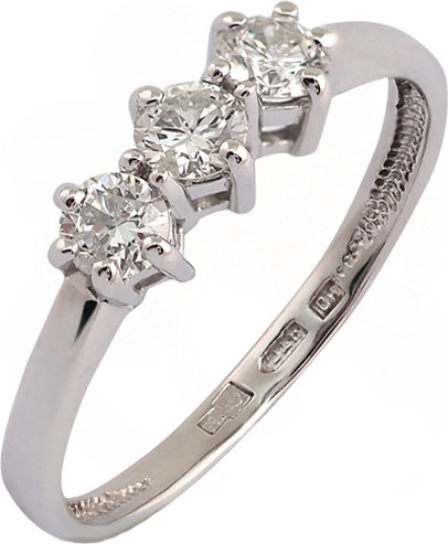 Изображение товара Кольцо из белого золота Кристалл CD43200226773 (р.16.5, с бриллиантами)