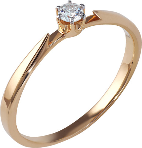 Изображение товара Кольцо из красного золота Кристалл CD84300226773 (р.16, с бриллиантом)