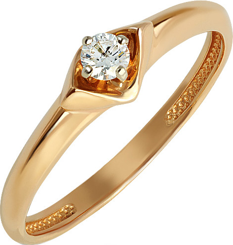 Изображение товара Кольцо из комбинированного золота Кристалл CJ17700226773 (р.18, с бриллиантом)