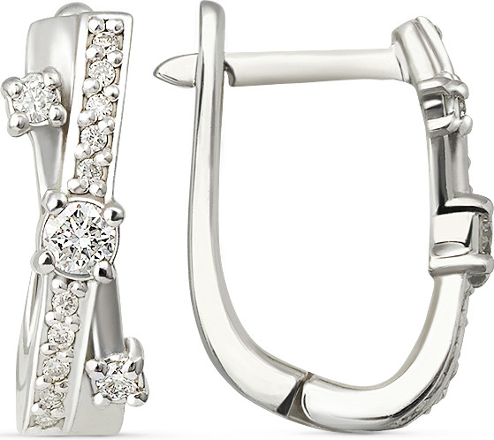 Изображение товара Серьги из белого золота Кристалл CJ85800226773 (с бриллиантами)