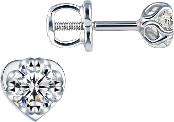 Изображение товара Серьги из белого золота Кристалл CK55500226773 (с бриллиантами)