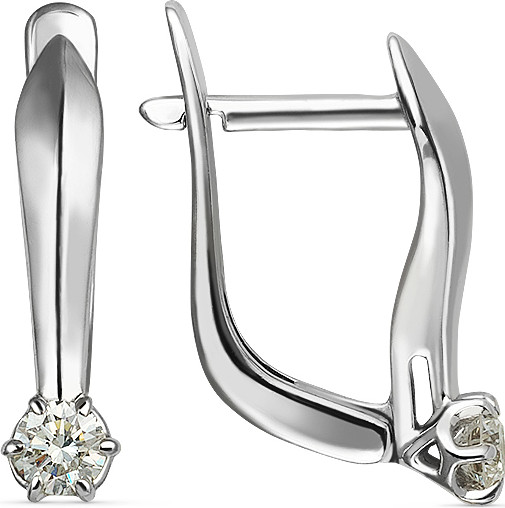 Изображение товара Серьги из белого золота Кристалл CL60700226773 (с бриллиантами)