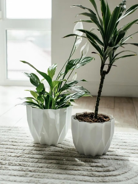 Изображение товара Кашпо La Decoro Геометрия (2.2л, белый)