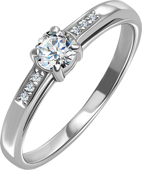 Изображение товара Кольцо из белого золота Кристалл CN19600226773 (р.16.5, с бриллиантами)