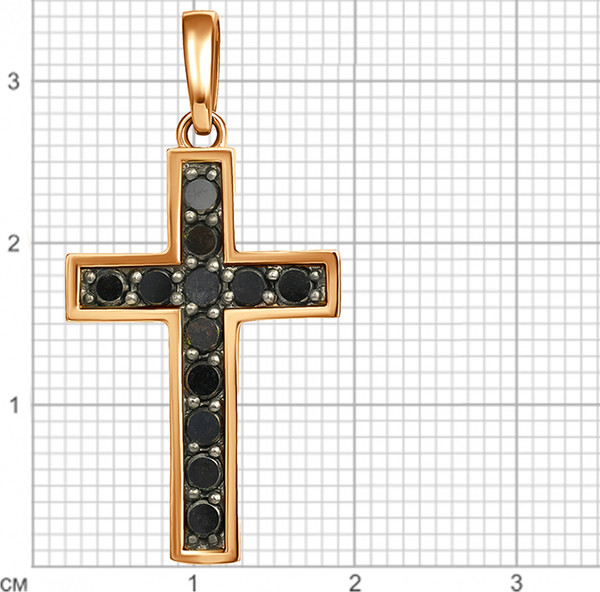 Изображение товара Крестик из красного золота Кристалл CP74100226773 (с бриллиантами)