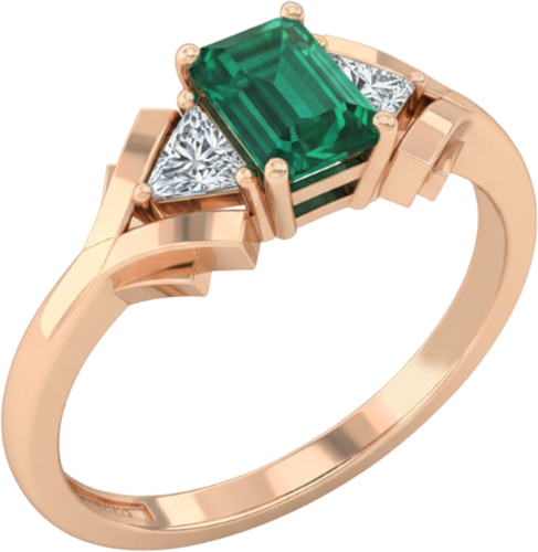 Изображение товара Кольцо из комбинированного золота Кристалл CM39200226773 (р.15.5, с фианитом)