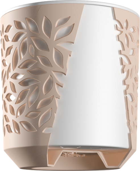 Изображение товара Кашпо La Decoro Leaves (2.5л, пудра/белый)