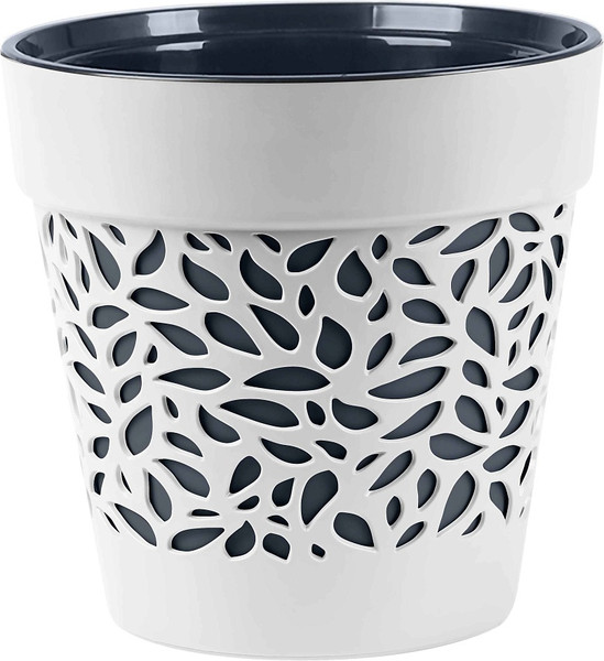 Изображение товара Кашпо La Decoro Блоссом (3.5л, белый/антрацит)