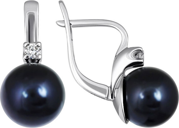 Изображение товара Серьги из белого золота Кристалл CA13000226773 (с бриллиантами и жемчугом)