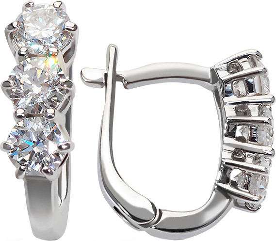 Изображение товара Серьги из белого золота Кристалл CI08000226773 (с бриллиантами)