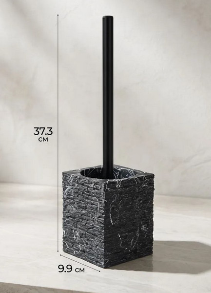 Изображение товара Ершик для унитаза Perfecto Linea Stonewave / 35-130804 (черный)