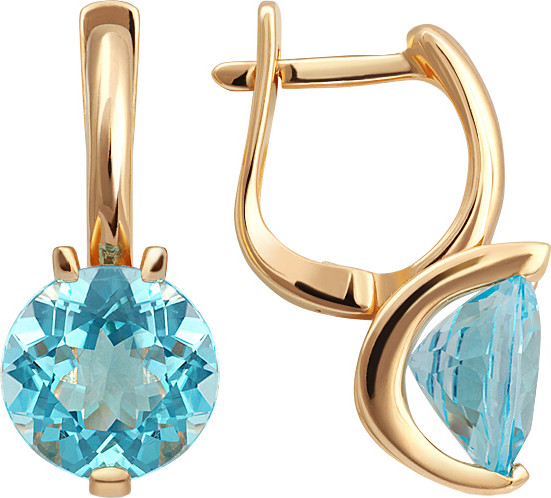 Изображение товара Серьги из красного золота Кристалл C413000226773 (с топазами)