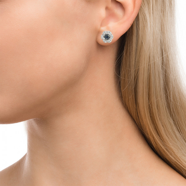 Изображение товара Серьги из красного золота Кристалл CJ78000226773 (с бриллиантами и сапфирами)