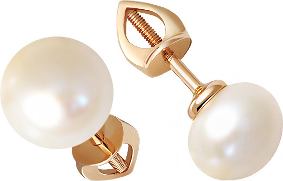 Изображение товара Серьги из красного золота Кристалл CI64800226773 (с жемчугом)