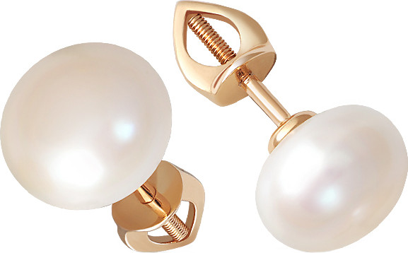 Изображение товара Серьги из красного золота Кристалл CI66800226773 (с жемчугом)