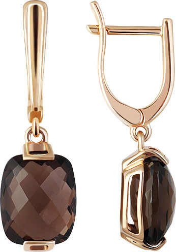 Изображение товара Серьги из красного золота Кристалл CI82800226773 (с раухтопазами)