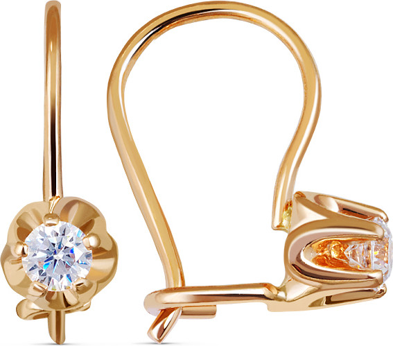 Изображение товара Серьги из красного золота Кристалл C847800226773 (с фианитами)
