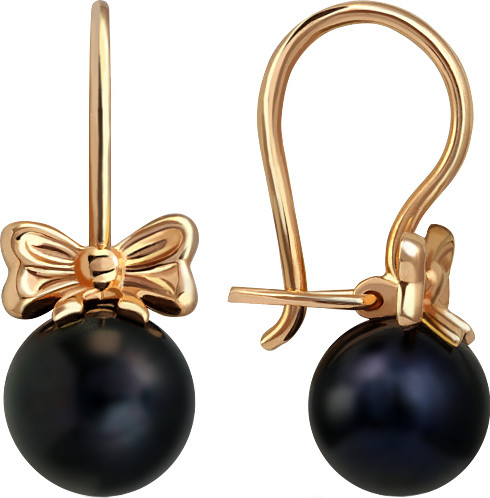 Изображение товара Серьги из красного золота Кристалл CL66100226773 (с жемчугом)