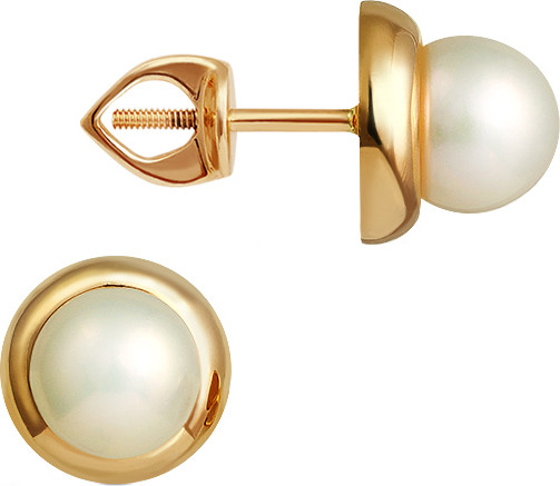 Изображение товара Серьги из красного золота Кристалл CM00800226773 (с жемчугом)