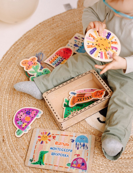 Изображение товара Развивающий игровой набор Bizitoys Шнуровка / 2114.01