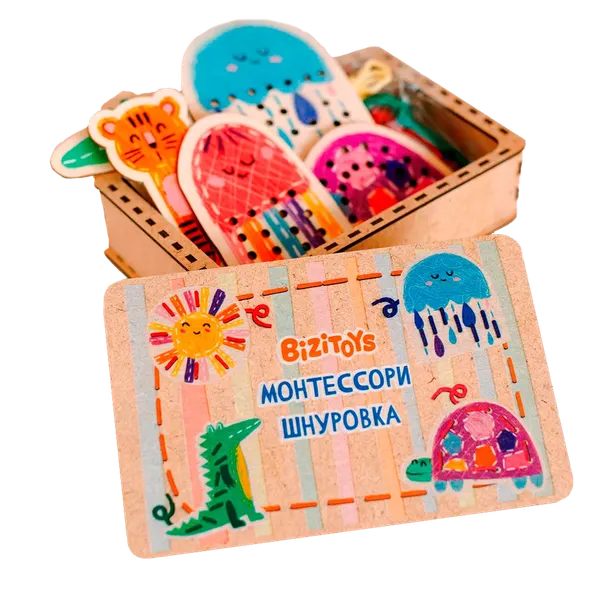 Изображение товара Развивающий игровой набор Bizitoys Шнуровка / 2114.01