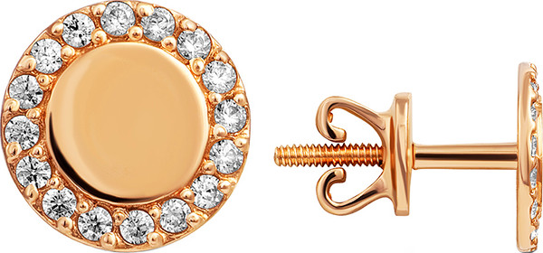 Изображение товара Серьги из красного золота Кристалл CN30900226773 (с фианитами)