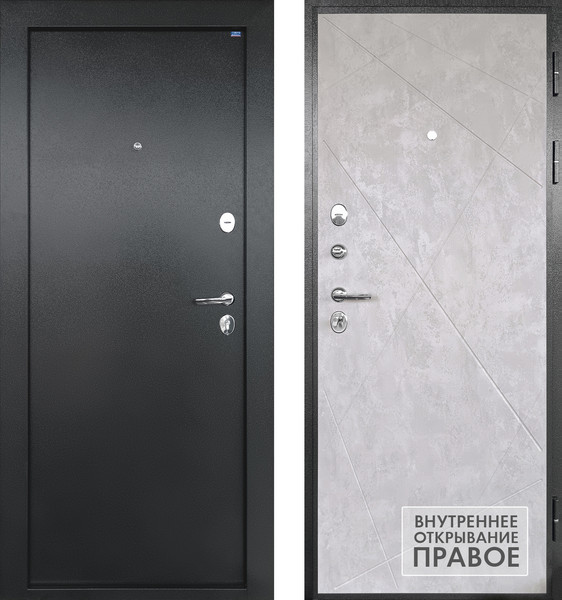 Изображение товара Входная дверь Промет Рондо 80- 2050/860/R  (диагональ антик серебро)