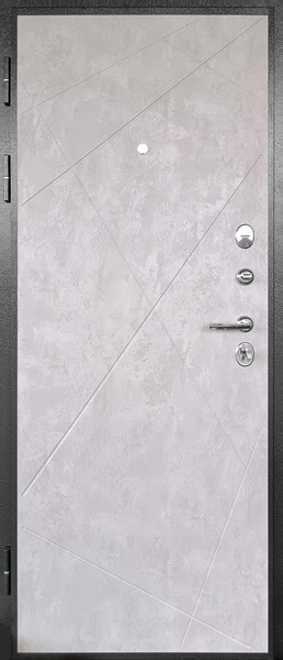 Изображение товара Входная дверь Промет Рондо 80- 2050/960/L  (диагональ антик серебро)