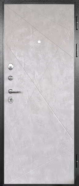 Изображение товара Входная дверь Промет Рондо 80- 2050/960/R (диагональ антик серебро)