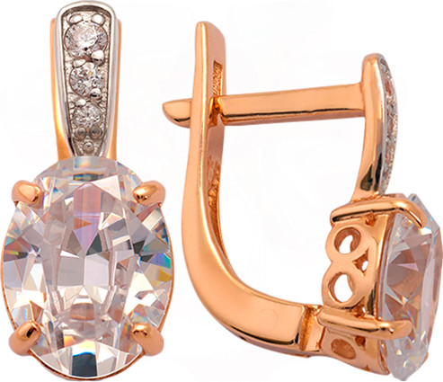 Изображение товара Серьги из красного золота Кристалл CC82200226773 (с фианитами)