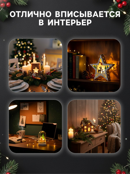 Изображение товара Световая фигурка Luazon Lighting Елочка белая / 10454686