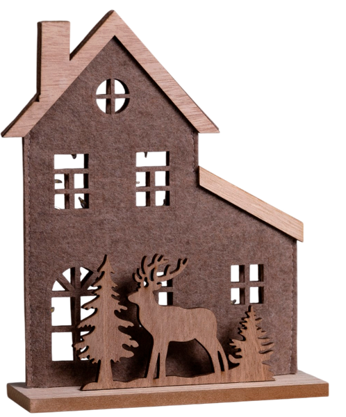 Изображение товара Световая фигурка Luazon Lighting Изба с оленями / 10487841