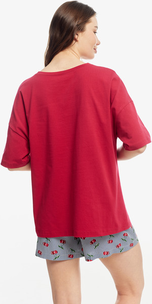 Изображение товара Футболка домашняя Milavitsa 9425 (р.170/176-100, вишневый сироп)