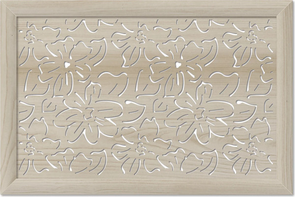 Изображение товара Экран для радиатора Стильный Дом Цветы 90х60см (дуб сонома)