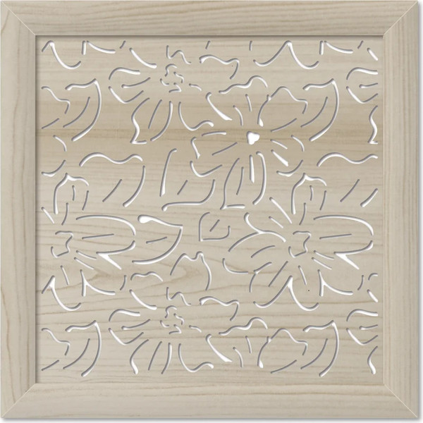 Изображение товара Экран для радиатора Стильный Дом Цветы 60х60см (дуб сонома)