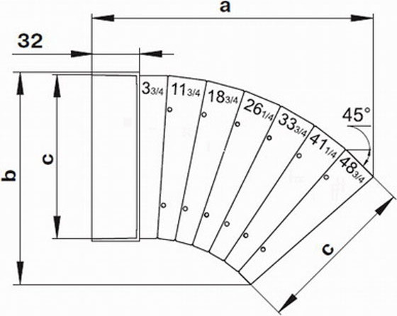 Изображение товара Колено воздуховода Storm 51KRP